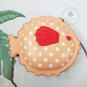 MAKE AN OFFER Kate Spade Puffy Puffer Fish Crossbody Novelty Bag Guava Juice